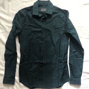 Green button down dress shirt